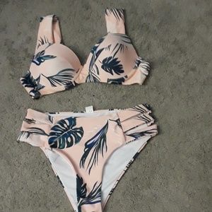 Floral print bathing suit